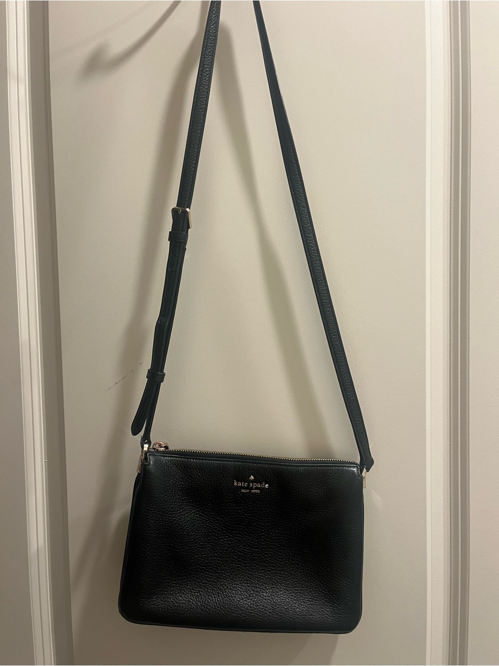 Kate Spade Black Pebbled Leather Crossbody Bag